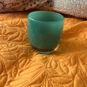 Glassybaby—Teal Glass Candle Holder (Strength)